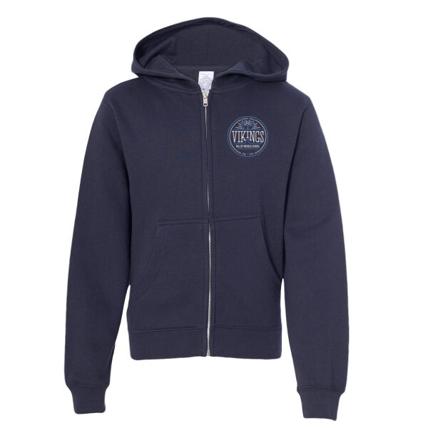 (Youth) Midweight Hooded Full-Zip Sweatshirt Thumbnail